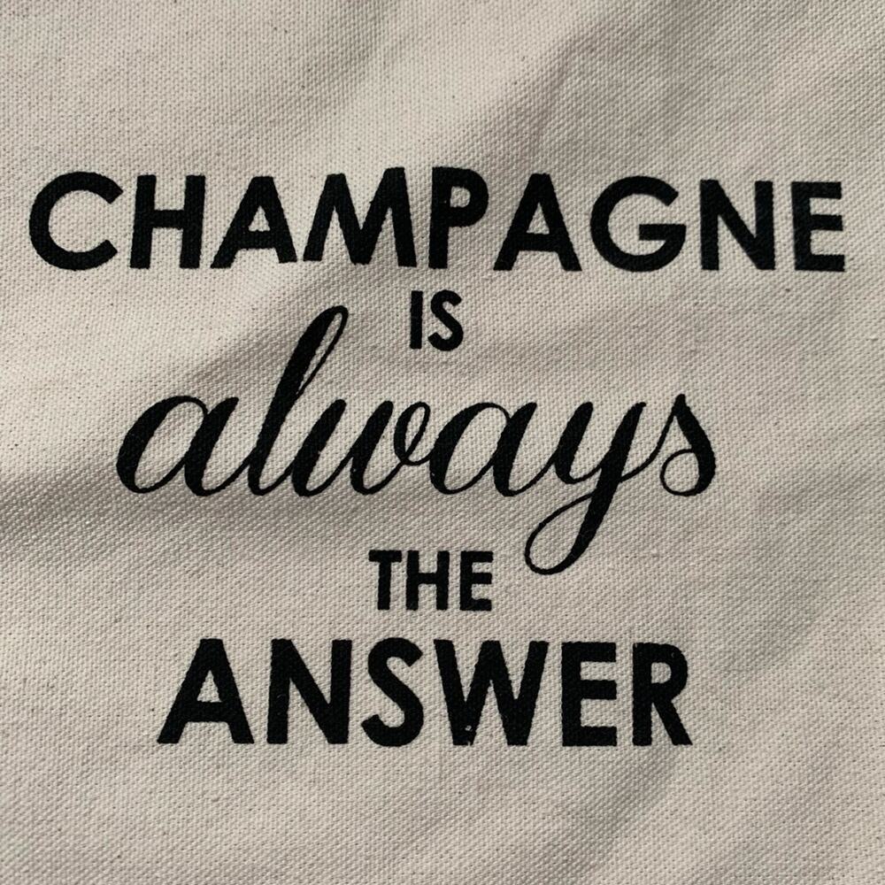 Champagne is Always the Answer canvas tote bag - Picture 3 of 3